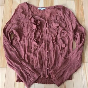 Ruffled vintage dress shirt